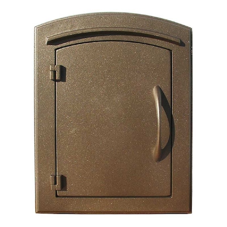 Qualarc Drop Chute Mailbox w/"Plain Door" Faceplate, Bronze MAN-S-1400-BZ